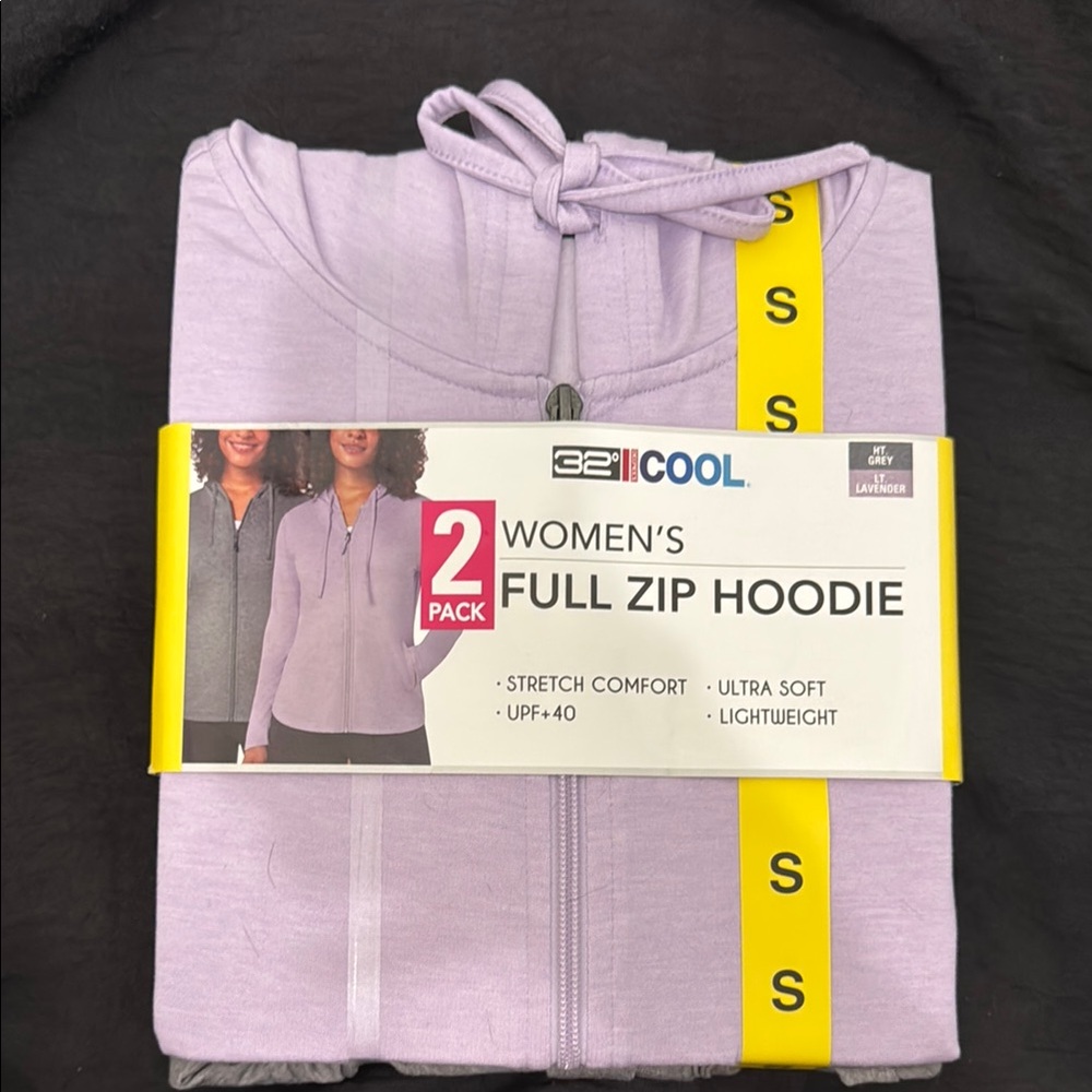32 Degrees Women's Light Purple Full Zip Hoodie
